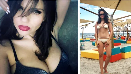 FOTO Incendiar! Cristina Siscanu a slabit enorm si a iesit la plaja in costum de baie! Slipul cu talia foarte joasa si sutienul decupat au lasat multe la vedere!