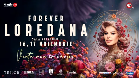 Concert Forever Loredana la Sala Palatului în noiembrie 2024. Artista celebrează 40 de ani de la debutul în muzică