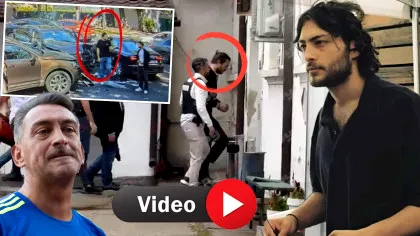 Toto Dumitrescu a ajuns la Brigada Rutieră. Fiul lui Ilie Dumitrescu, încătușat, e însoțit și de avocatul său | VIDEO