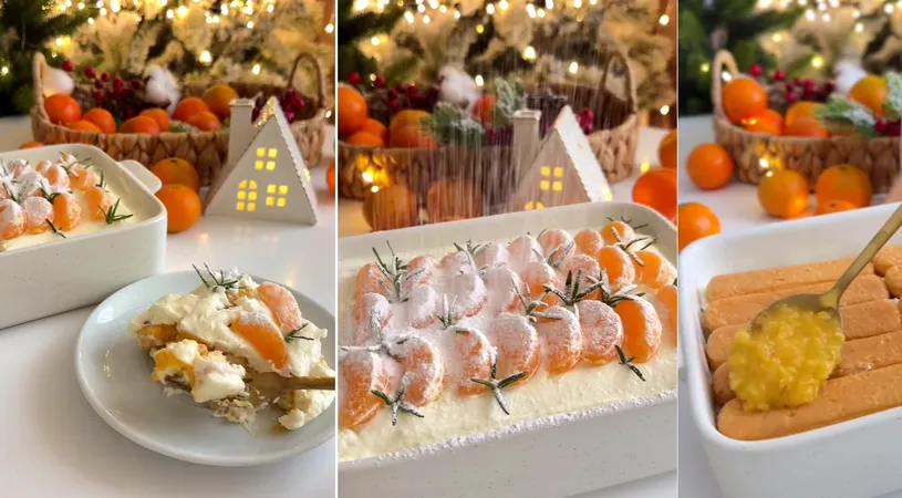 Rețetă rapidă și delicioasă pentru Crăciun! Tiramisu cu mandarine