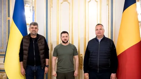 Marcel Ciolacu și Nicolae Ciucă, în vizită la Kiev. Liderii PSD și PNL s-au întâlnit cu Zelenski și alți oficiali