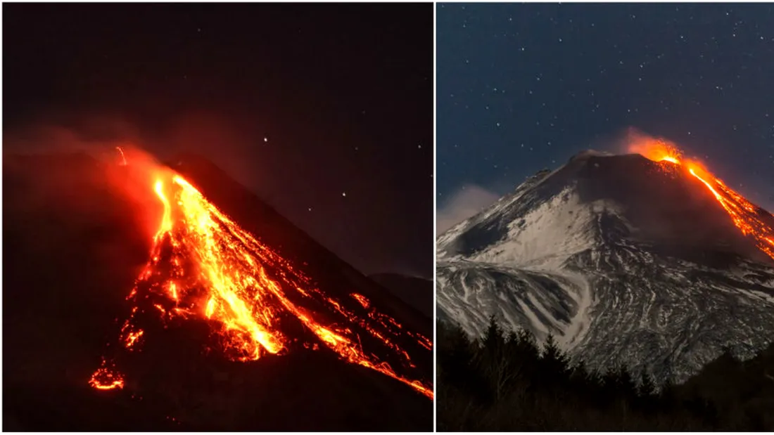 Vulcanul Etna a erupt! Momentul a fost unul spectaculos si periculos! Imagini VIDEO rare