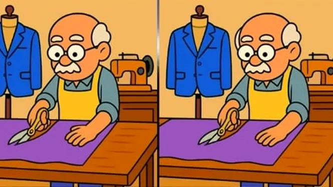 Care este diferența dintre doi bunici care taie pânză. Doar cei mai atenți vor răspunde