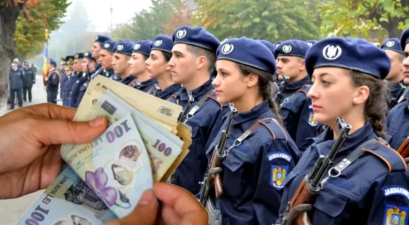 Salariul surprinzător al unui jandarm român de 19 ani: Fluturașul care a stârnit reacții pe internet