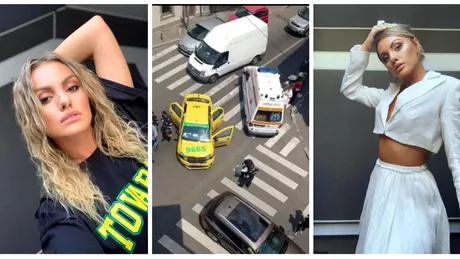 Alexandra Stan, accident rutier in Bucuresti. Artista a intrat cu masina intr-un taxi. Cum se simte VIDEO