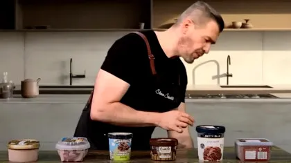 Care este singura înghețată sănătoasă din comerț, potrivit lui Dragoș Pătraru. Costă 24 de lei în Mega Image
