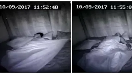 Se trezea din ce in ce mai obosit si a decis sa se filmeze noaptea. Ce facea acest barbat in somn VIDEO