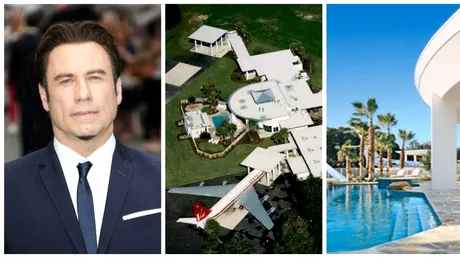 Casa actorului John Travolta e incredibila! Coboara din avionul privat direct in sufragerie! Luxul asta l-a costat 12,5 milioane de dolari