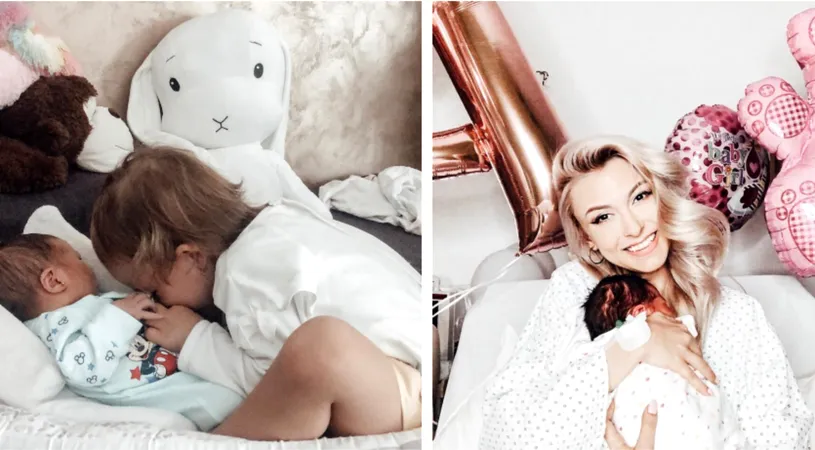 Imagini emotionante! Cum a reactionat fiica cea mare a Andreei Balan cand si-a vazut pentru prima data surioara mai mica!