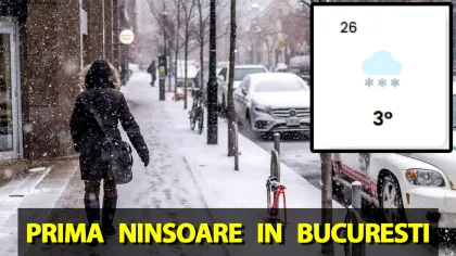 Mai repede decât ne așteptam! Pe ce dată ninge prima dată în București, potrivit meteorologilor EaseWeather