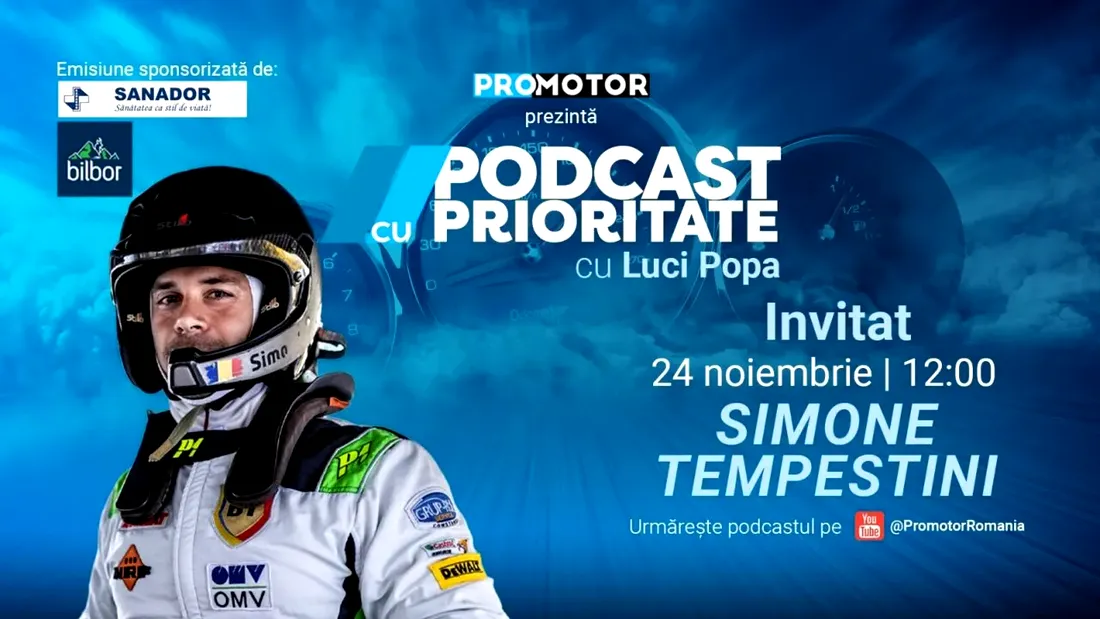 Simone Tempestini la „Podcast cu Prioritate” #86 by ProMotor: despre carieră, pasiunea pentru viteză și idolul său în motorsport
