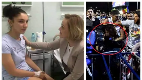 Abia acum s-a aflat: Stefania, jandarmerita batuta de huligani, a fost sedata in spital! Care este motivul