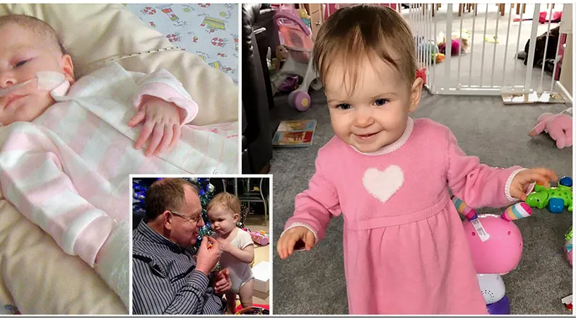 S-a nascut paralizata de la gat in jos, dar a facut primii pasi de Craciun! Miracolul care a binecuvantat aceasta fetita