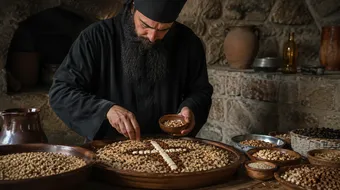 Rețeta de colivă ca la Muntele Athos. Cum o pregătesc monahii athoniți, cu grâu, nuci și arome