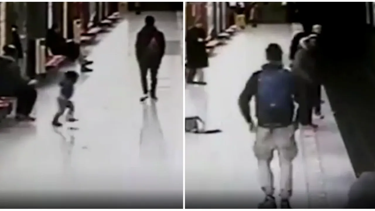 Un copil de doi ani a picat pe sinele de la metrou 