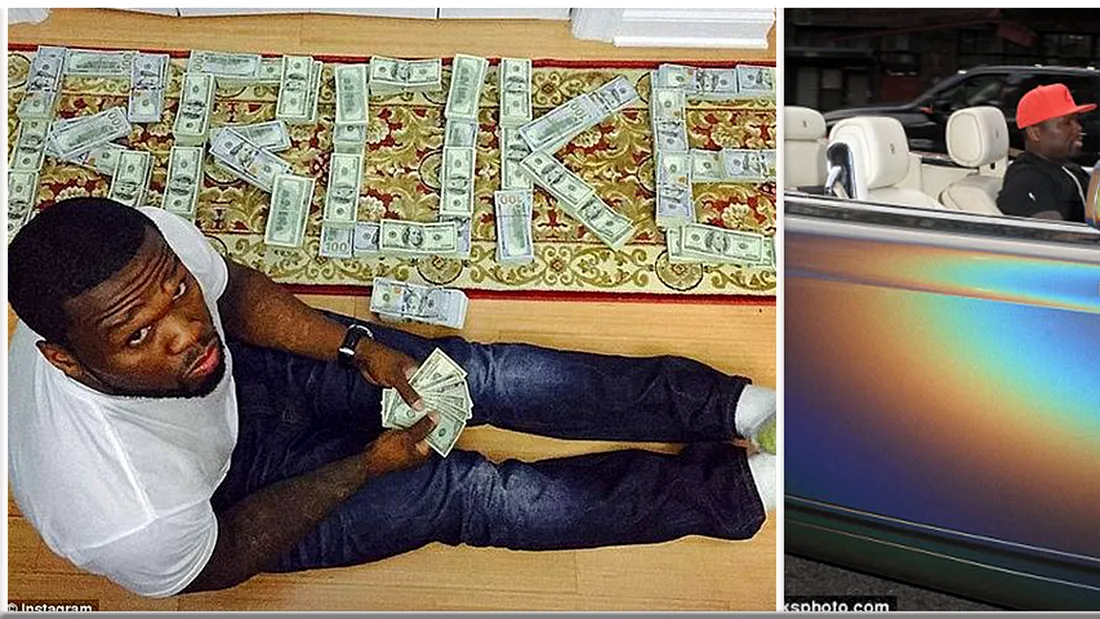 50 Cent si-a tras Rolls-Royce la 6 luni de cand si-a platit datoriile! Cat a dat pe masina de fite dupa ce a dat la stat 22 milioane de $