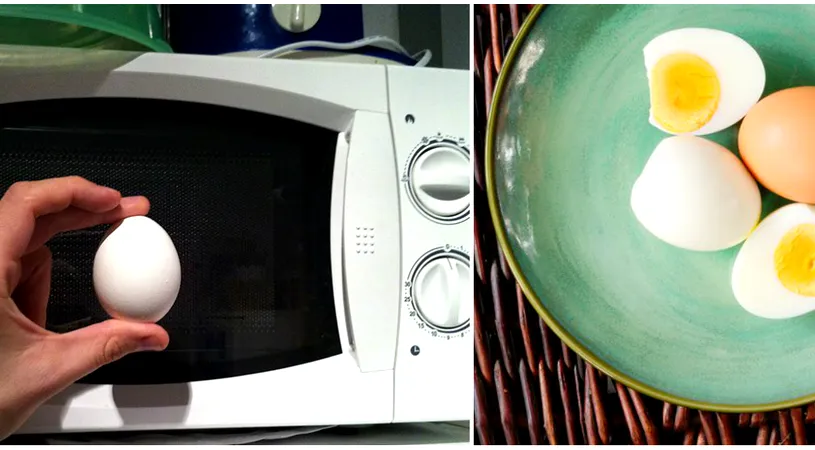 VIDEO Ce se intampla cand pui un ou fiert in cuptorul cu microunde. Rezultatul e unul la care nu multi s-ar astepta si e vizibil intr-un minut