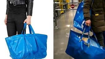 Balenciaga a lansat o geanta leita sacosei IKEA in care iti faci cumparaturile. Costa o avere!!! Conducerea IKEA a inceput sa faca misto de ei