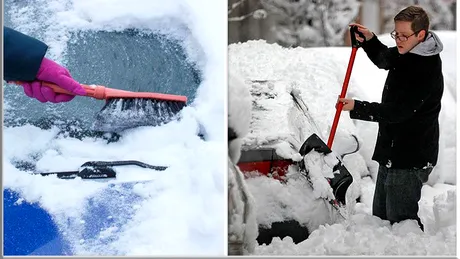 Soferii risca sa incalce legea cand isi deszapezesc masinile! Greseala pe care o fac toti, in fiecare dimineata