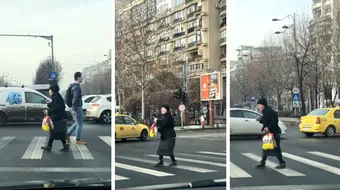 VIDEO! Batranica asta te va binedispune total! Are peste 60 de ani si danseaza ca la Untold pe trecerea de pietoni din zona Unirii!