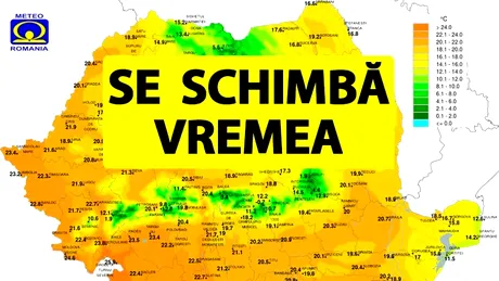 Prognoza METEO actualizată | România, lovită de viscol și ninsori! Temperaturile vor scădea cu 10 grade