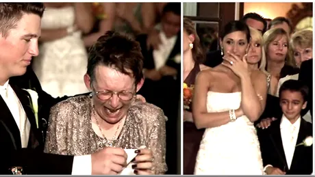Mama lui era in carucior cu rotile, dar la nunta lui el a vrut sa danseze cu ea. Ce a urmat i-a facut pe toti sa planga VIDEO