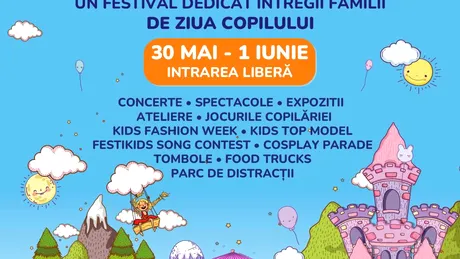 Începe FestiKids 2025, singurul festival pentru copii cu acces GRATUIT. ROMEXPO - 30 MAI - 1 IUNIE
