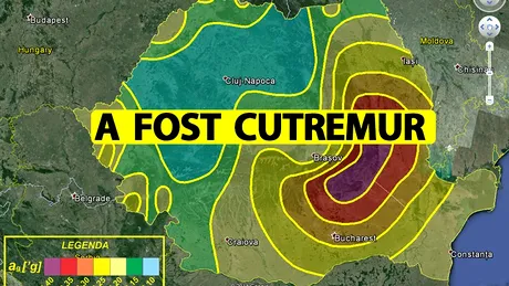 Cutremur in Romania! Seismul a avut magnitudinea de 4,5 grade pe scara Richter