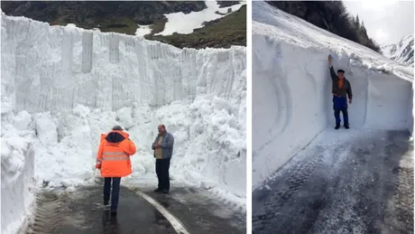 Cand se deschide Trasfagarasanul 2019?! Drumarii au inceput acum sa curete zapada care pe alocuri are peste 7 metri! Imagini cu nametii uriasi! VIDEO