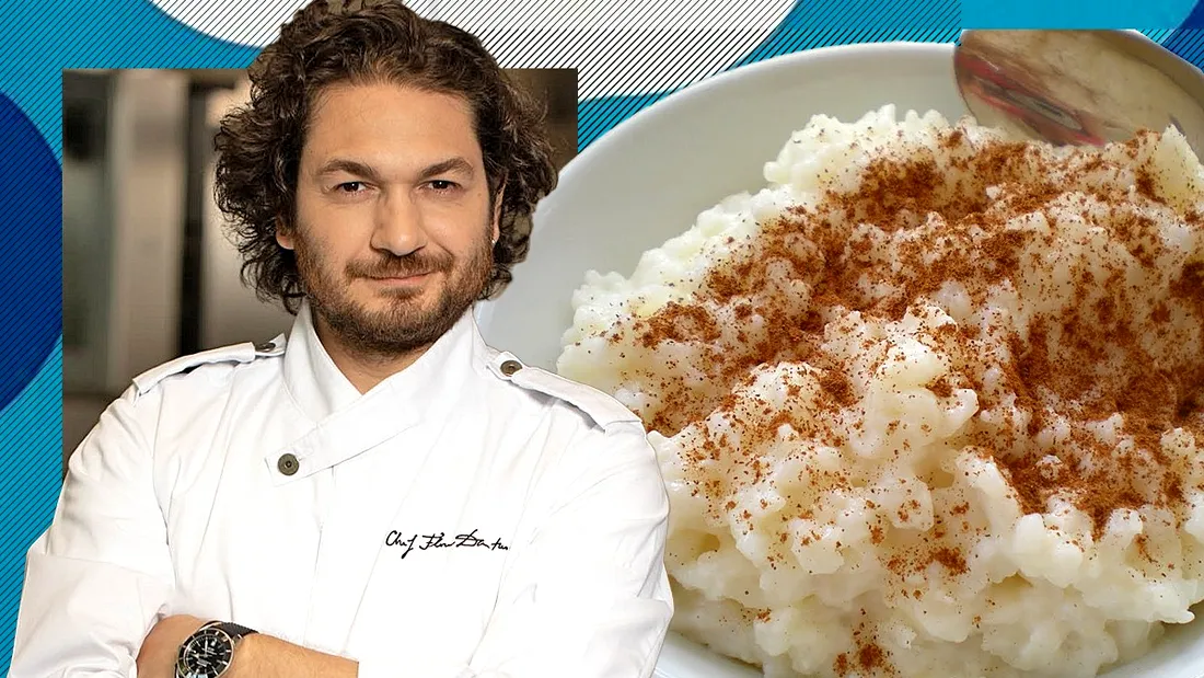 Florin Dumitrescu, rețetă de orez cu lapte și sos de caramel. Juratul de la Chefi la cuţite explică fiecare pas. VIDEO
