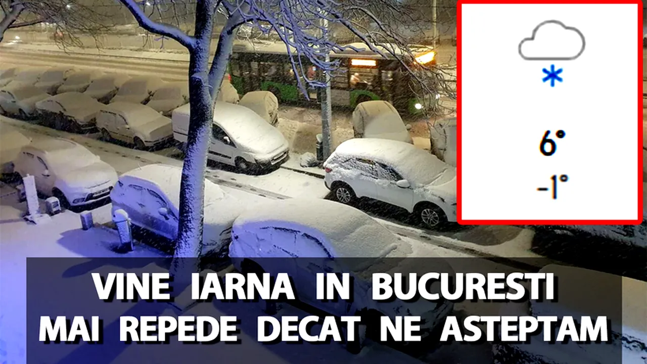 Meteorologii Accuweather au modificat prognoza. Data exactă când va cădea prima zăpadă în București 