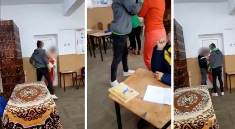 Profesoara batuta si umilita de elevi de clasa a VIII-a! Fetele si baietii au dat in ea in timp ce totul era FILMAT