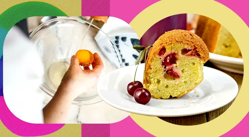 Pandișpan cu cireșe, un desert simplu, delicios și rapid. Uite cum poți să-l prepari!