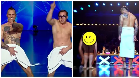 Au aparut goi-pusca pe scena de la ''Romanii au talent'' si au starnit hohote de ras! Ce a urmat pentru cei doi concurenti, dupa ce Andra si Mihaela Radulescu le-au vazut ''dotarile''
