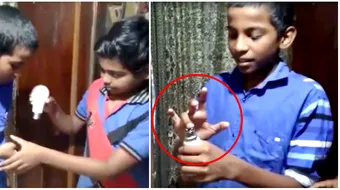 Pustiul asta are puteri incredibile! Ce se intampla atunci cand atinge un bec doar cu un singur deget. VIDEO genial