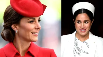 Meghan si Kate au ingropat securea razboiului! Poza cu cele doua pupandu-se pe obraz a spulberat orice zvon rautacios