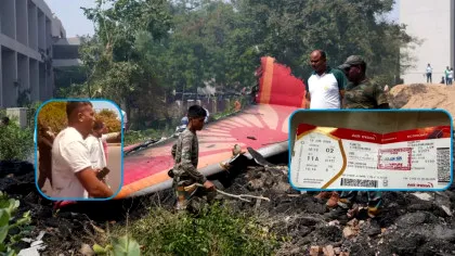 Noi imagini cu supraviețuitorul avionului Air India, surprins pe stradă. Pilotul a cerut Ajutor înainte de prăbușire
