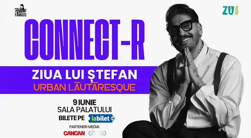 Connect-R revine la Sala Palatului, de ziua lui. La 44 de ani, „Ziua lui Ștefan” se sărbătorește pe 9 Iunie 2026