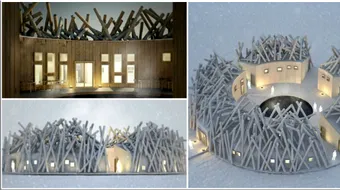 Arata ca o gramada de crengi inghetate, dar iata ce ascunde in interior aceasta constructie masiva! Locul e unul de vis si pare desprins din povesti