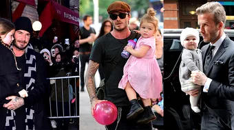 David Beckham a fost aspru criticat pentru ca si-a pupat fetita pe buze