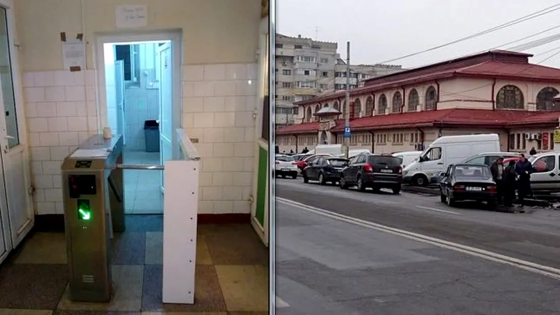 Asta-i Romania! Au pus turnicheti la toaleta publica a unei piete din Braila! Acum toata lumea de pe net face haz de situatie