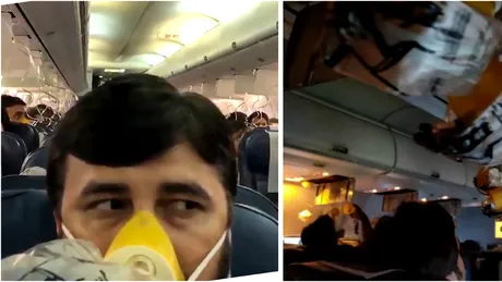 Clipe de cosmar la bordul unui avion! Pasagerii au inceput sa intre in soc si sa aiba migrene infioratoare!! VIDEO
