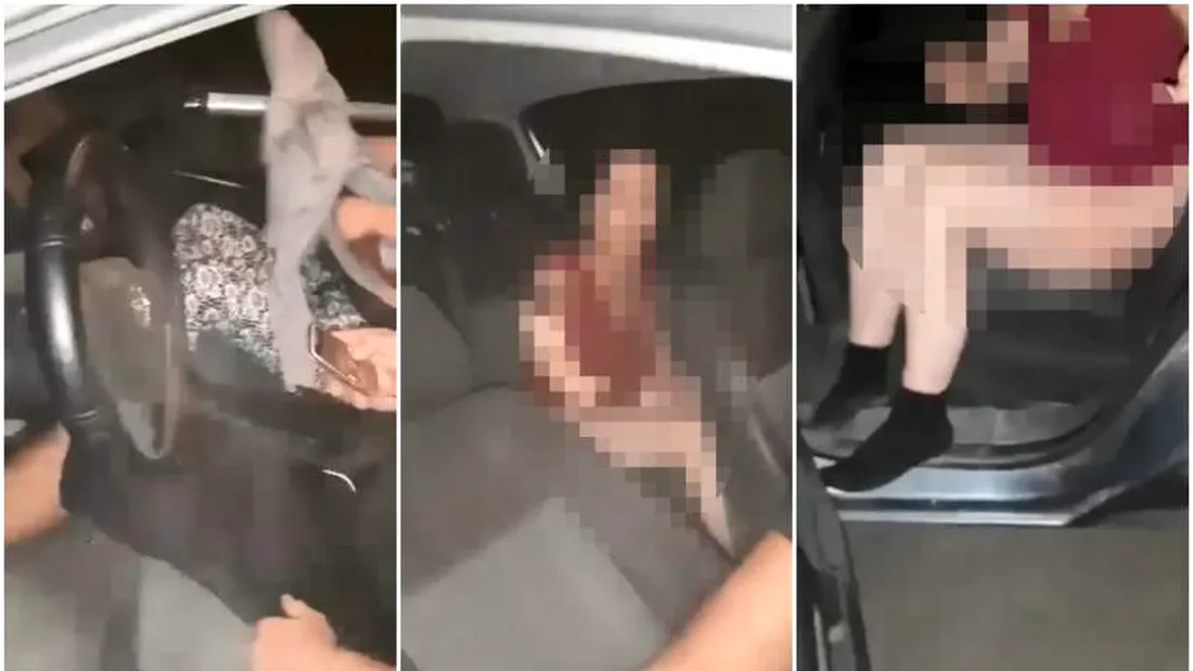 Barbatul filmat de sotie cu amanta, goi in masina, in Gorj, si-a lasat nevasta in drum VIDEO