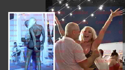 Soția lui Romeo Dunca a șocat, din nou, audiența în club: ținută bombă, dansuri lascive și țipături! Abia și-a strunit 'pantera'!