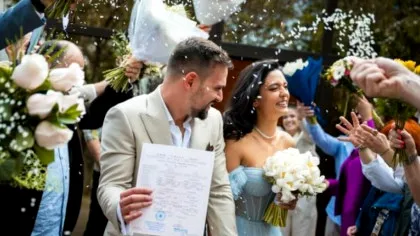 Vlad Gherman și Oana Moșneagu, nuntă de vis azi, dar cu încălcarea tradiției