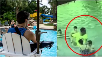 Salvamarul cu ochi de vultur! A sarit ca ars cand a vazut ca o mama si copilul ei sunt in pericol VIDEO