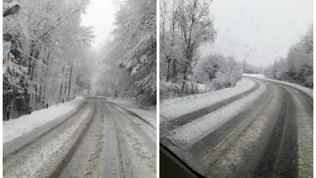 Ninge in Predeal, la final de martie 2019. Utilajele se chinuie sa curete drumurile VIDEO