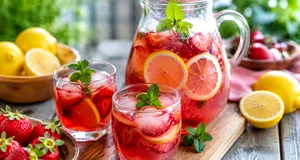 Limonadă cu fructe de sezon. Băutura răcoritoare care transformă orice zi de vară într-un moment de relaxare