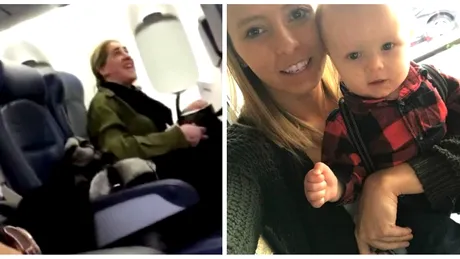 A refuzat sa stea langa un bebelus, in avion. Ce s-a intamplat cu aceasta femeie la cateva minute VIDEO