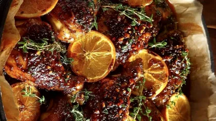 Pui caramelizat cu portocală și sirop. Rețetă excepțională!